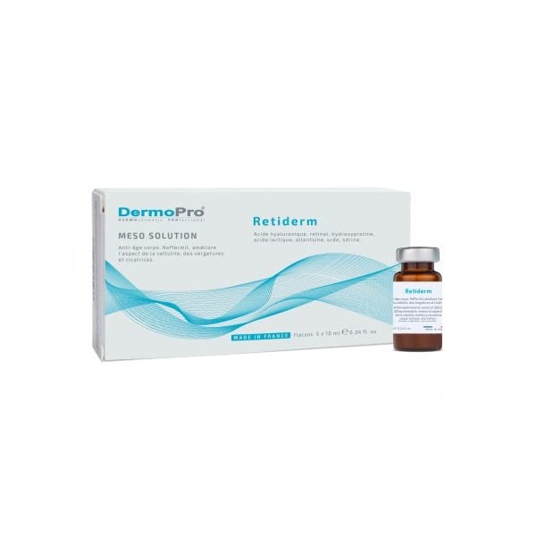 Needling, Mésothérapie. Retiderm Meso Solution Anti-âge, anti-rides, réparateur visage et corps. 5x10ml . …