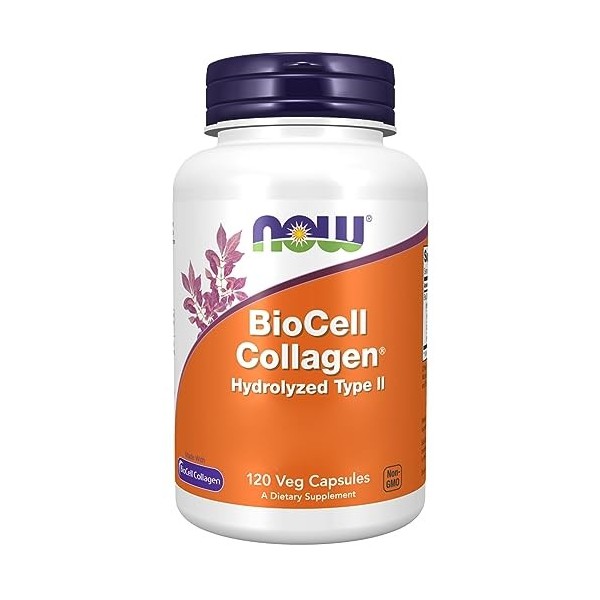 Now Foods, BioCell Collagen, Collagène Hydrolysé de Type II, 120 Capsules, Sans Gluten, Sans Soja, Sans OGM