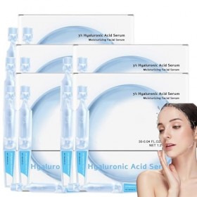 Sérum visage à 3% dacide hyaluronique, ampoules à usage unique, sérum hydratant intense, sérums hydratants infusés de collag ...