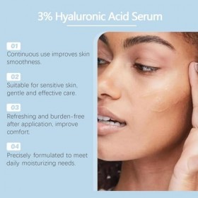 Sérum visage à 3% dacide hyaluronique, ampoules à usage unique, sérum hydratant intense, sérums hydratants infusés de collag ...