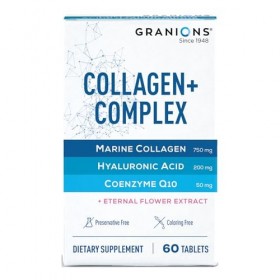 Night Routine - GRANIONS - Collagene et Acide Hyaluronique + Coenzyme Q10 Comprimés - CREME DE NUIT 50 mL + MASQUE 2+1 OFFERT