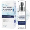 Hyaluronic Acid & Collagen Face Serum - Dermatologist Tested, Skin Tightening, Hydrating - Anti-Aging, Clean Beauty, Cruelty-...