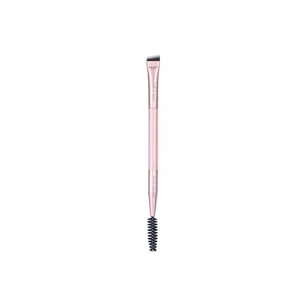 Real Techniques Brosse à sourcils à double extrémité, pour façonner et remplisser, bobine de voyage, mélange de sourcils natu