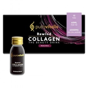 PUROVITALIS Collagène Boviné Hydrolysé Liquide 6000mg, 15 fioles x 60ml, Supplément à Haute Biodisponibilité pour la Peau, le