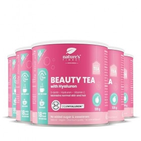 Natures Finest by Nutrisslim Beauty Tea avec Acide Hyaluronique, Biotine et Vitamine C - Mélange Naturel au Goût Délicat, Fa