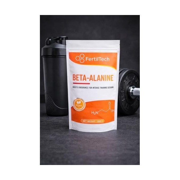 Bêta-Alanine en Poudre 350 g – 116 Portions 3 Mois – Pureté ≥ 99% – Haute Qualité – Sans Additifs – Sans Arôme –Vegan – San