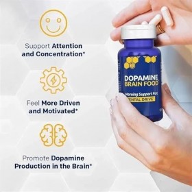 Nourriture cérébrale à base de dopamine, applicable à la concentration et à la motivation mentale, à la concentration, à lén