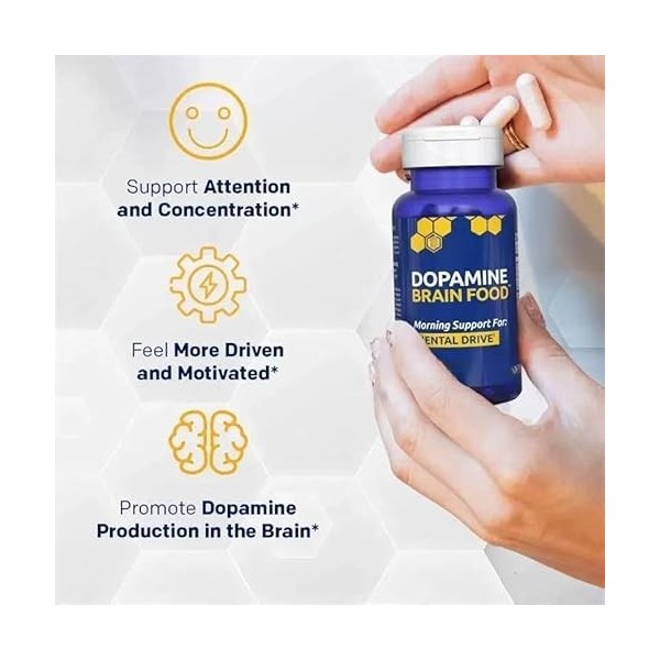 Nourriture cérébrale à base de dopamine, applicable à la concentration et à la motivation mentale, à la concentration, à lén