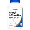 Nutricost Acétyl L-Carnitine 500 mg, 180 gélules - Sans OGM et sans gluten
