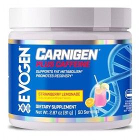 Evogen Carnigen Plus Limonade à la mangue | Poudre brûlante de graisse carnitine + caféine, tartrate de carnitine, acétyl-l-c