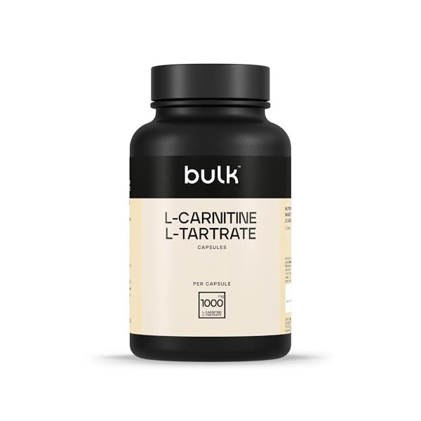 Capsules de L-carnitine, L-tartrate en vrac, 1000 mg, paquet de 270, lemballage peut varier