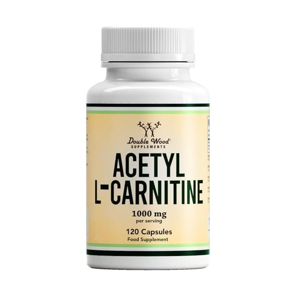 DW L Carnitine Capsules | 120 Supplements Acetyl L-Carnitine Haute Teneur - 1000 mg par Portion | Sans OGM Sans Gluten | Fabr...