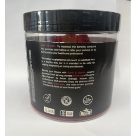 Gene & Good® Créatine Monohydrate 5000mg- 2X120 Végétalien Creatine Gummies, Halal - Arôme Naturel De Baies, Prise Masse Musc...