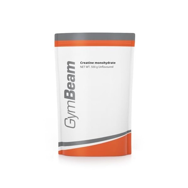 GymBeam Créatine Monohydrate Poudre – Monohydrate de créatine pur, idéal pour musculation et sports d’équipe, poudre soluble,...