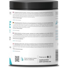 SKILL Nutrition Creatine - 300g | Créatine Monohydrate Micronisée pour une Meilleure Absorption et Performance | Soutient la 