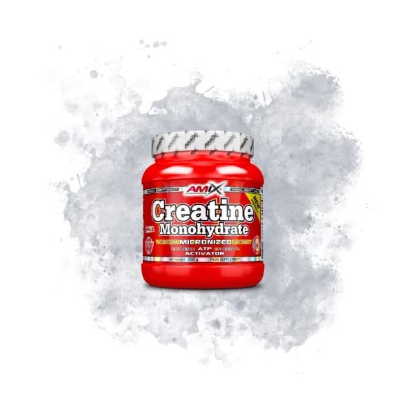 Amix Nutrition - Creatina Monohydrato - 300g - Créatine Food Complément à 100% Micronisé, Améliore les Performances Physiques...