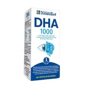 DHA 1000 Omega 3 Complément alimentaire pour la santé cérébrale et oculaire 30 gélules Ynsadiet