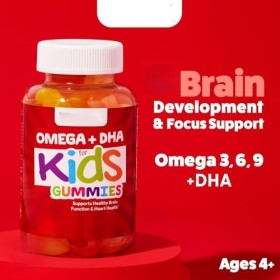 Gummies pour enfants, pour une fonction cérébrale saine, une vision et une santé cardiaque, ainsi que pour la régulation de l