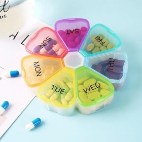 Wopanxye Pilulier hebdomadaire, adapté à larthrite, sans BPA, pilulier quotidien de 7 jours, grand compartiment, distributeu