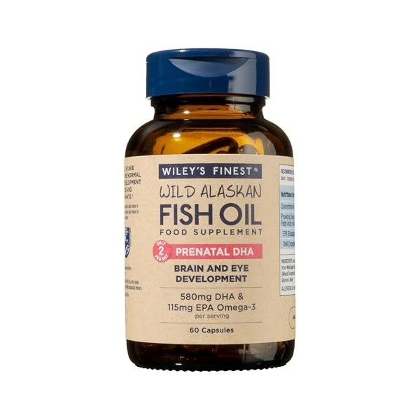 Wileys Finest Pré-natal DHA - 720 mg EPA et DHA - 60 gélules