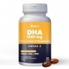 Brudy Lab Dreizol Omega 3 DHA 1500 avec EPA et DPA + Manganèse, Zinc et Cuivre - Haute Concentration - Renforce les Tissus Oc...