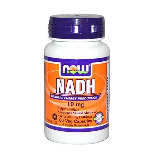NOW Foods NADH, 10mg - 60 vcaps DHA