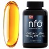NFO OMEGA 3 ULTIMA [120 Gélules] Huile de poisson Omega 3 norvégienne à concentration maximale en Omega 3 DHA EPA en triglycé