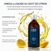 NFO OMEGA 3 HUILE CITRON [250 ml] Huile de poisson Omega 3 liquide hautement dosée de Norvège en triglycérides, avec EPA DHA,
