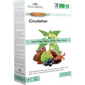 Flora Natura - Complex 4+ Circulation - Vigne Rouge/MarrondInde/Reine des Prés/Cassis/Primevère - 20 ampoules