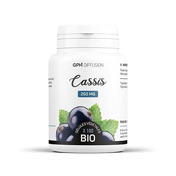 Cassis Feuille BIO | Origine FRANCE | 250 mg | 100 Gélules Végétales
