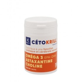 CETOKRILL® Huile de Krill 590 mg – Oméga-3 EPA DHA, Phospholipides, Choline & Astaxanthine – Cerveau, Cœur & Vision – 30 Caps