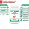 VitaDHA Antarctic Krill Oil - Potent Source of EPA & DHA to Support Brain Function, Heart Health, Blood, Hair, Skin, Joints &
