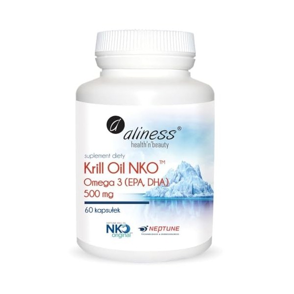 Huile de Krill Oméga 3 Huile de Krill NKO 500mg 60 gélules Aliness
