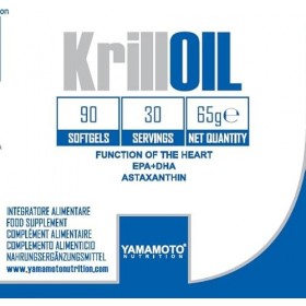 Yamamoto Nutrition KrillOIL supplément alimentaire à base dhuile de Krill antarctique avec Astaxantina 90 capsules