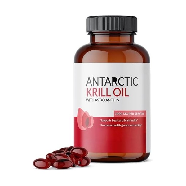 Huile de krill antarctique — Sans arrière-goût de poisson, sans OGM, pour les articulations, le cœur et sans mercure pour sou