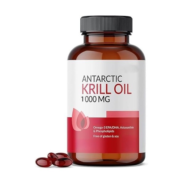 Complexe dhuile de krill antarctique, contenant de lastaxanthine, sans OGM, soin corporel de base quotidien