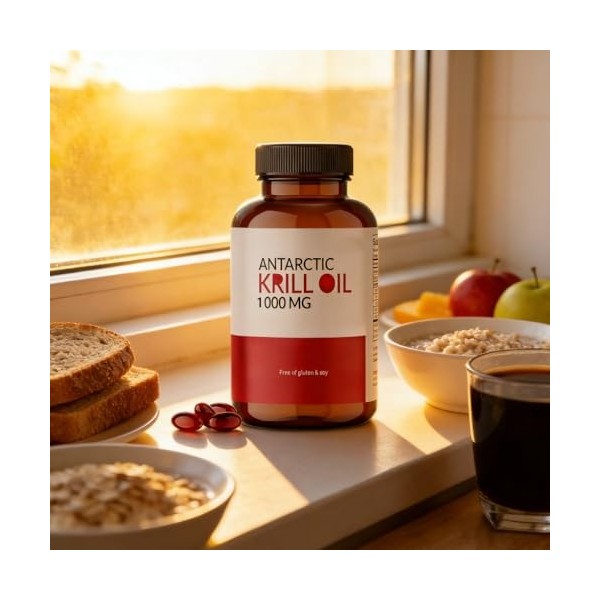 Complexe dhuile de krill antarctique, contenant de lastaxanthine, sans OGM, soin corporel de base quotidien