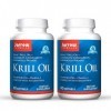 Jarrow Formulas Huile de krill – 60 gélules – Complexe phospholipidique oméga-3 avec astaxanthine – Peut favoriser la gestion