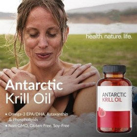 Huile de krill antarctique | Huile de krill 2000 – Phospholipide de qualité supérieure pour adultes – Testé par un tiers, san