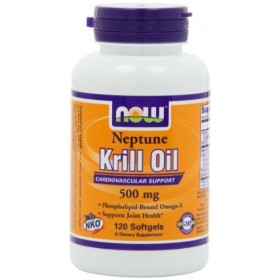 NOW Neptune Huile de krill 500 mg, 120 gélules molles