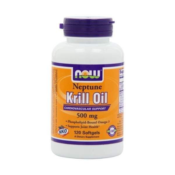 NOW Neptune Huile de krill 500 mg, 120 gélules molles