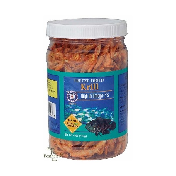 San Francisco Bay Freeze Dried Krill for Fresh and Saltwater Carnivores 4 oz