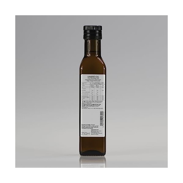 Huile de lin, huile Budwig, brute, pressée à froid 250ml OLVITA