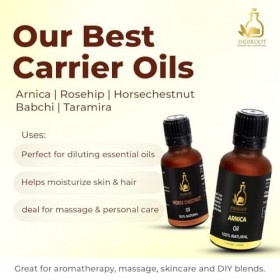 INDIROOT Huile de lin, 100 % naturelle, flacon en verre ambré avec compte-gouttes, 15 ml 15 ml, graines de lin 