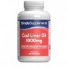 Huile de Foie de Morue 1000mg - 180 Gélules - 2 mois de bienfaits - SimplySupplements.
