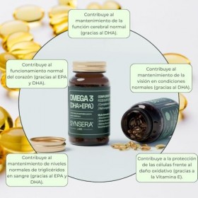 SYNSERA - Triglycérides naturels oméga-3 à haute absorption, 750 mg DHA + 150 mg dEPA par dose journalière, Huile de poisson