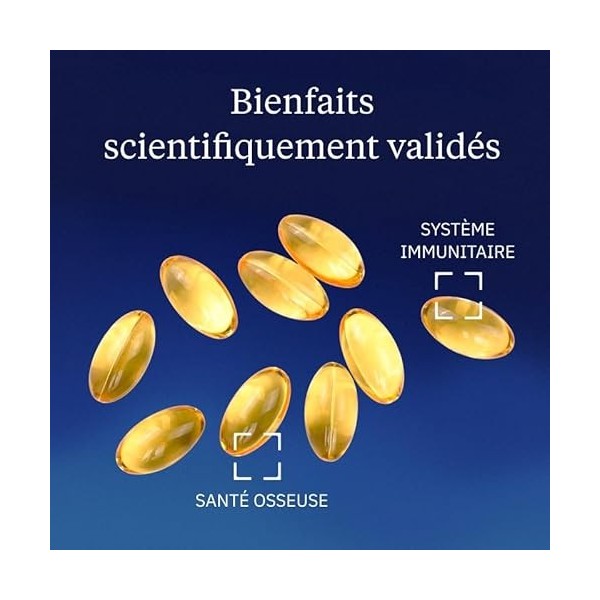 Huile de foie de morue pure – Immunité, Os, Cœur, Vision – Riche en Oméga-3, Vitamines D & A & E - 1g/j - Hautes Qualité & Co