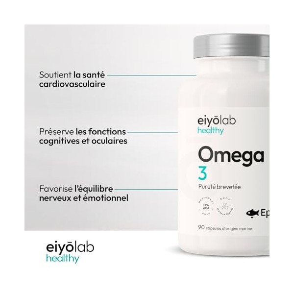 Oméga 3 EPAX® | Huile de Poissons Sauvages 2000 mg | Riche en Acides Gras 800 mg EPA + 600 mg DHA pour 2 Capsules | Huile Pur