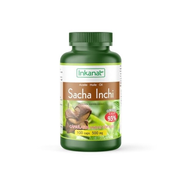 Huile de Sacha Inchi en capsules 100 caps 500mg - INKANAT