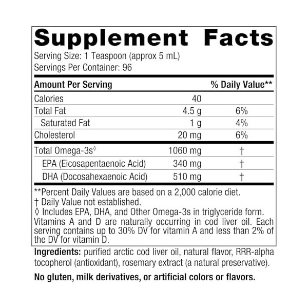 Nordic Naturals Huile de Foie de Morue